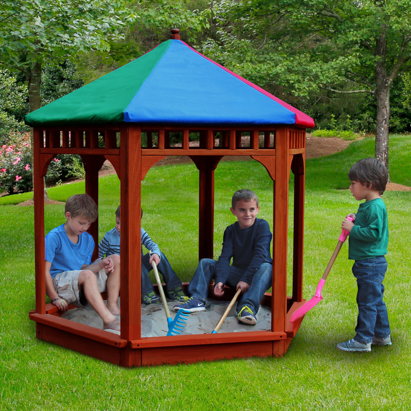 Gorilla Playsets PlayZeeBo 5' Hexagon Sandbox with Cover & Reviews